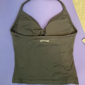 DFyne DUPE Truffle Charcoal Impact Halter Tank Medium